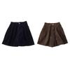 Elastic Women Corduroy Shorts High Waist Loose Streetwear Casual Wide Leg Short Pants  Girl