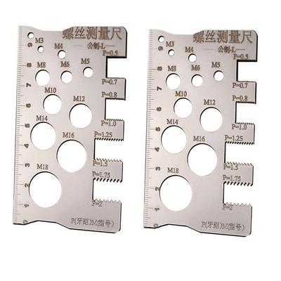 Portable Screw Thread Pitch Gauge Ruler for Accurate Measurement of Bolts and Nuts Convenient for Home and Industrial Use