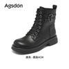 Augustine Martin Boots Women's 2025 New Autumn Brown Short Boots British Style Medium Tube Maillard Knight Boots