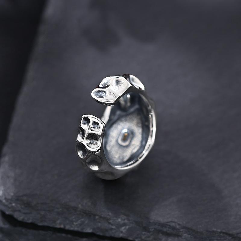 Retro Çatlak Yıldız Yüzük Erkekler İçin Çinko Alaşımı Renk Punk Gotik Ayarlanabilir Açık Yüzük El Yapımı Rock Unisex Zirkon Aksesuarlar Erkek Hediye