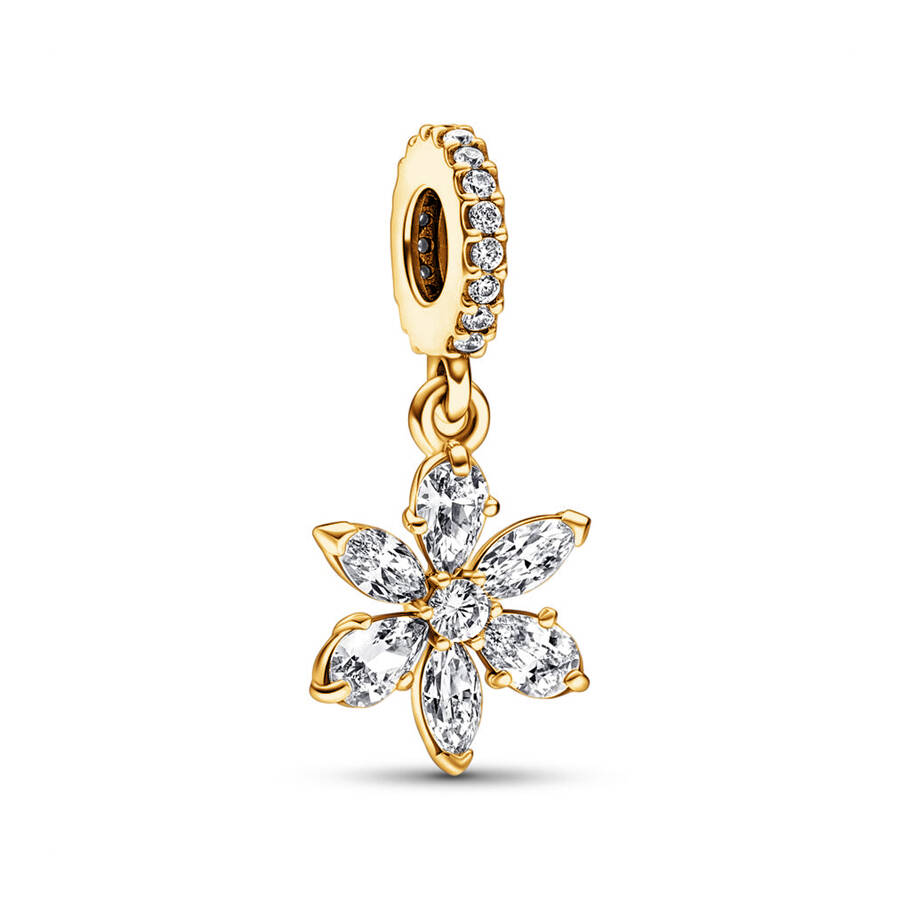 Nouveau Pendentif Fleur Scintillante Clip Papillon Famille Cœur Charme Dés Dorés Perles Feuilles Convient aux Bracelets Bijoux DIY Cadeau