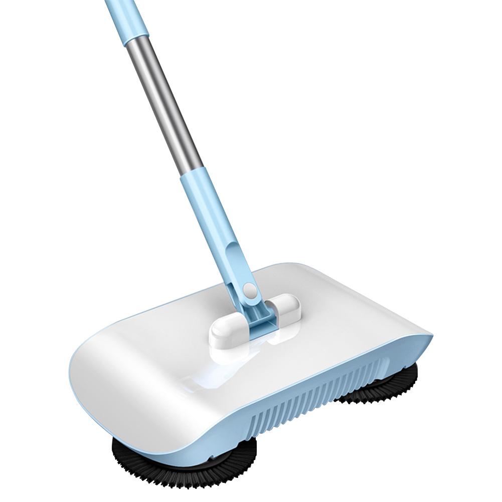 

Ручная швабра, метла, совок, робот, влажная и сухая уборка, 3 в 1, подметальная машина для пола, вращающаяся на 180 градусов для домашнего офиса, кухни синий