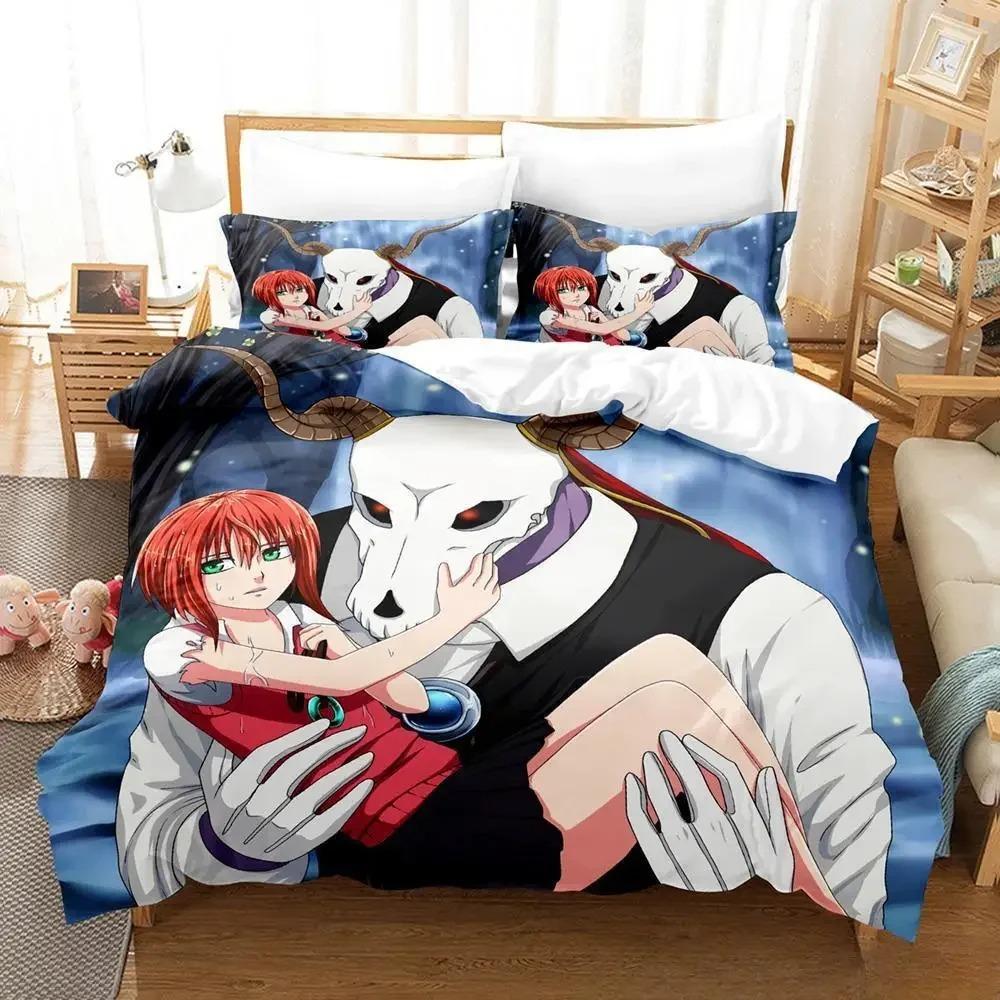 New 3D Print Anime Mahou Tsukai no Yome Bedding Set Single Twin Full Queen King Size Bed Set Adult Kid Bedroom Duvet cover Sets
