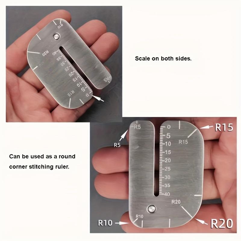 Stainless Steel Leather Crafting Tool - Sewing and Punching Guide Board, Prevents Deformation, Perfect for DIY Sewing and Cutting