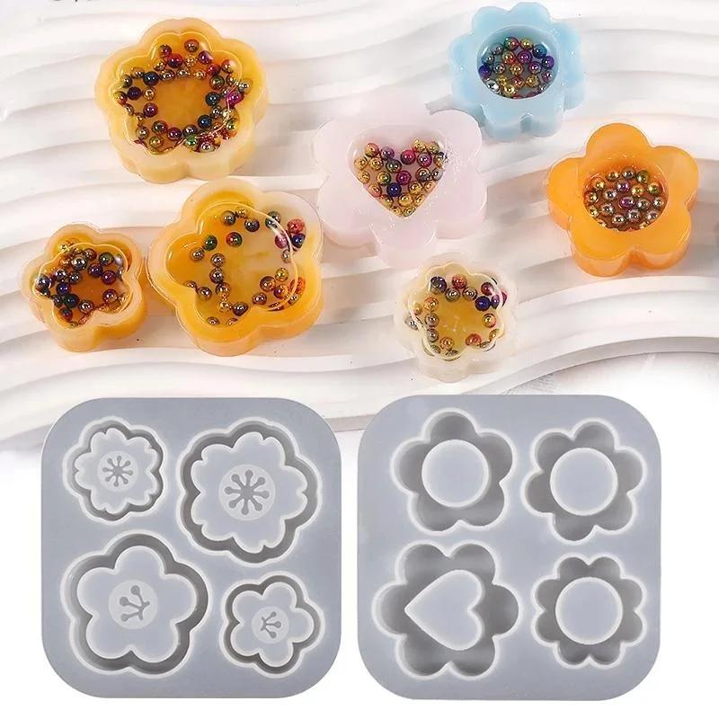 DIY Resin Silicone Mold Cherry Blossom Quicksand UV Epoxy Resin Molds Flowers Sakura Ornaments Candy Chocolate Drip Glue Mould