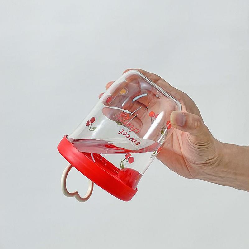 Double Wall Salad Cup Portable Leak Proof Oat Container With Fork&Handle Drain Fruit Cup Cute Breakfast Cup For Student
