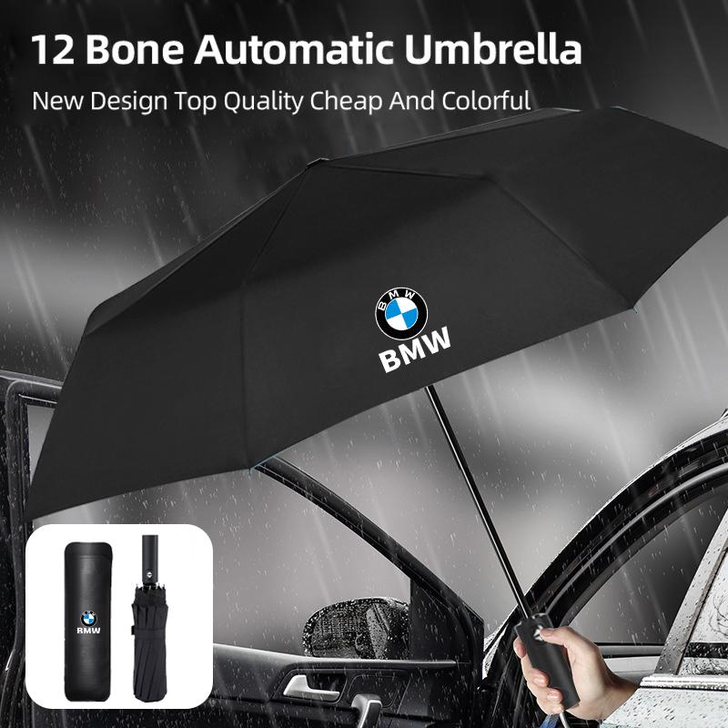 XKUGH1 For BMW New 2025 For BMW Car 12 Bone Fashion Folding Windproof Rainy UV Sunny Umbrella Accessory E87 E70 E91 E30 G20 E92 E93 E60