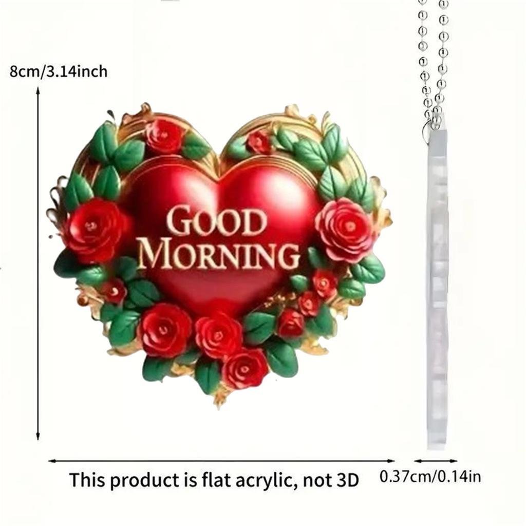 Valentine's Day Acrylic Love Pendant Holiday Gifts Cross-border Car Plane Pendant Christmas Tree Decorations