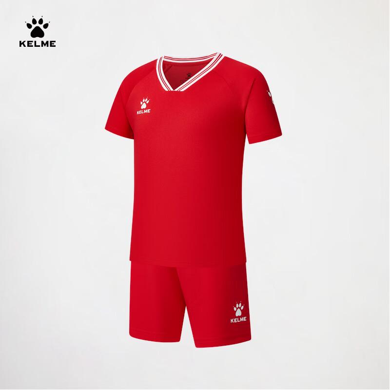 Детский молодежный футбольный комплект KELME (футболка и шорты) 150 красный