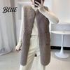 Women Polyester Vest Lady Jacket V-Neck Button Sleeveless Coat Stylish Casual Beautiful Closure with Pocket