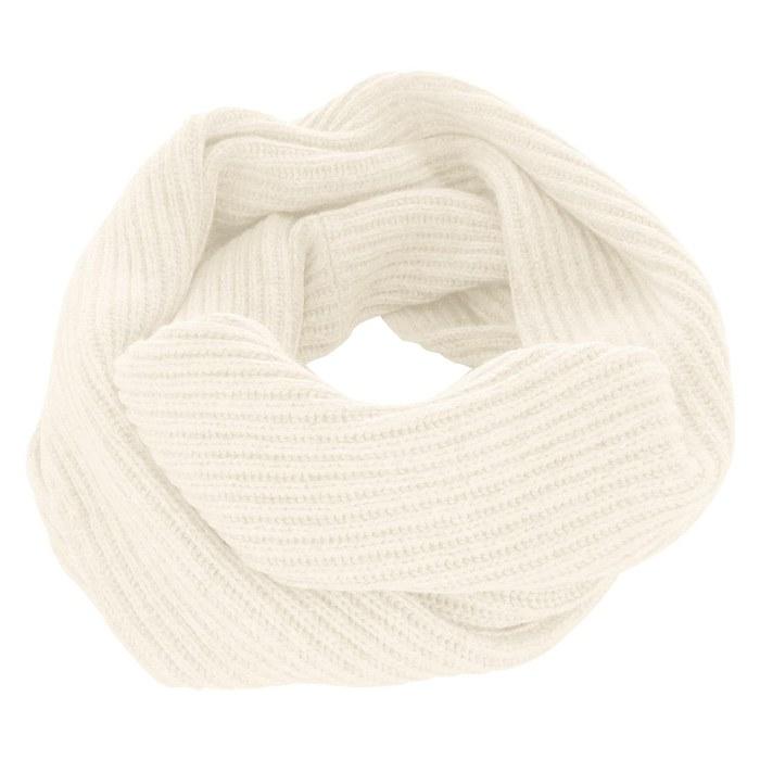 [Prodigal] Cashmere 100% Ribbed Long Snood (One Size, Off-White)