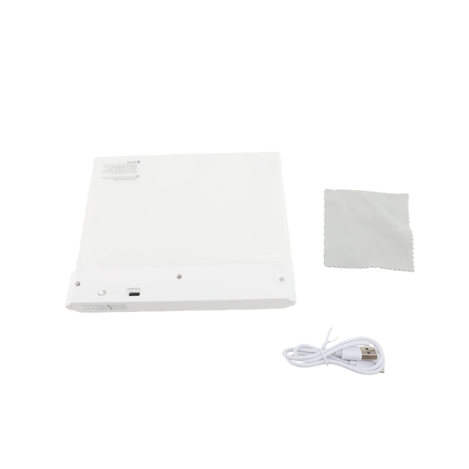 

Book Light Dimmable Rechargble Clr LED Flat Rding Light with 3 Colors and Timer