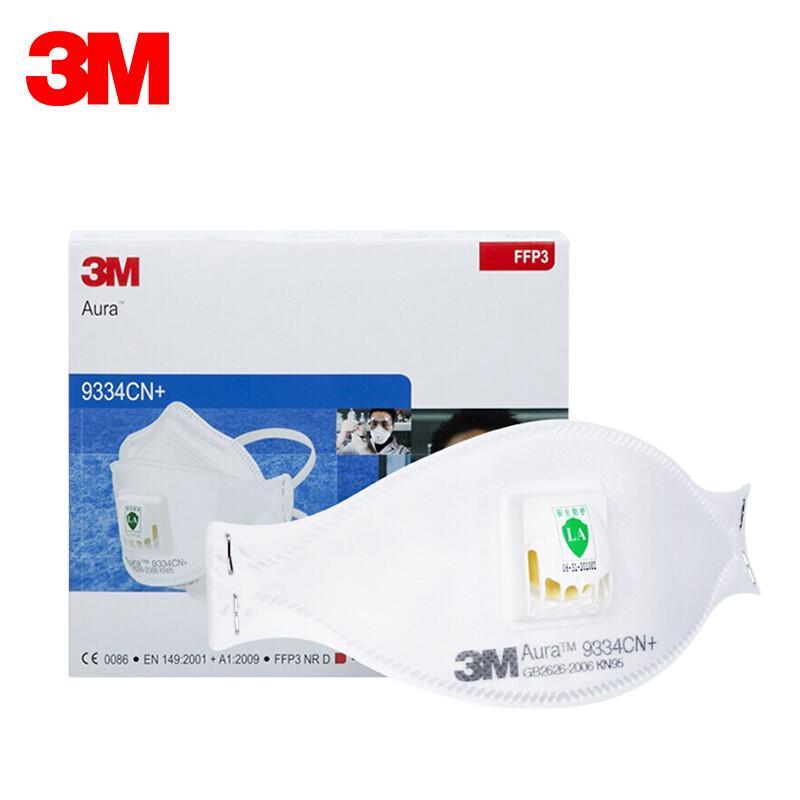 3M 9334CN+ FFP3 Valved Particulate Respirator, 10-Pack