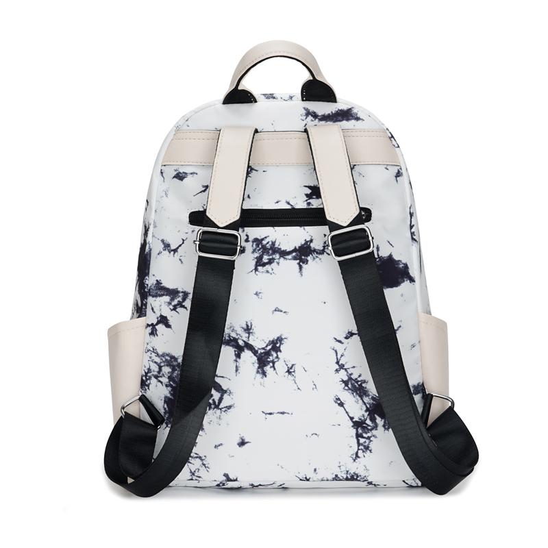 Цветной блок Оксфордский рюкзак Женский рюкзак в студенческом стиле Дорожная сумка розовый — фото 9