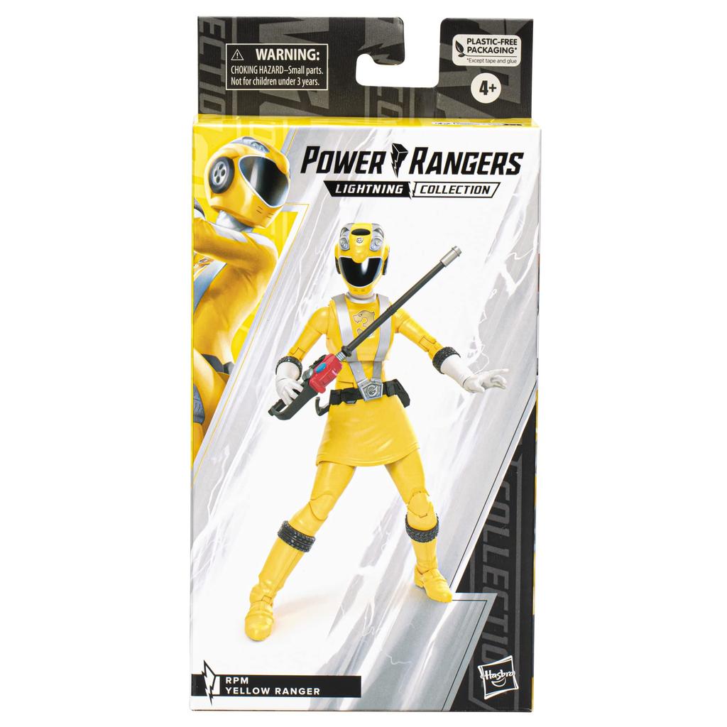 Power Rangers Lightning Collection RPM Yellow Ranger 6-Inch Premium Collectible Action Figure Toy with Accessories, Ages 4+