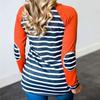 Autumn New Striped Stitching Round Neck Long-sleeved T-shirt Bottoming Shirt For Effortless Style And Comfort