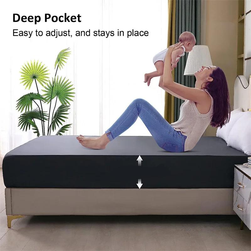 Wasserdichtes Bett-Spannbetttuch, Bettwäsche-Set, Matratzenbezug, wasserdichter Bettschutzbezug, weiche, atmungsaktive Bettdecke, Sofabezug (Kein Kissenbezug)