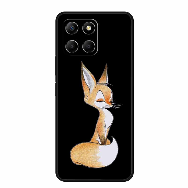 Cartoon Case For Honor X7c X8c X8b X5b Plus Play 9A X6b X6c Phone Case X 8 7 6 C Coque Cute Cat Black Silicone Soft Back Cover