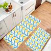 1PC Gemetric Pattern Kitchen Rug Non-Slip Door Mat Pop Design Bathroom Rug Bath Mat Carpet for Home Sink Laundry Decoreeree