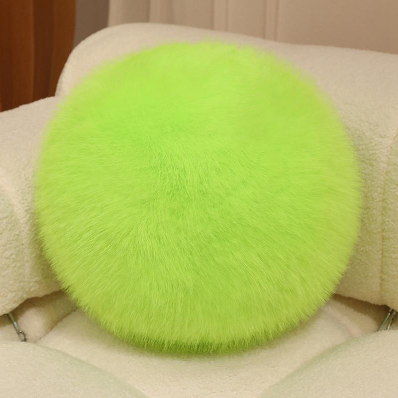 30x30cm Fluffy Ball Plush Toy Colorful Sport Indoor Interactive Plushie Back Support Cushion Birthday Gift