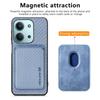 Phone Case for Xiaomi Redmi 15C 5G (EU) (173mm)/15C 4G (EU) (173mm) Carbon Fiber Leather Back Cover with Detachable Card Bag