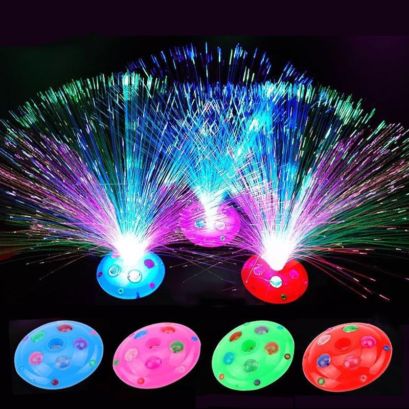 

1 шт. Светодиодный ночник Chrismas Красочные волоконно-оптические цветочные ночные огни Chrismas Маленький цветной ночной светильник для вечеринки