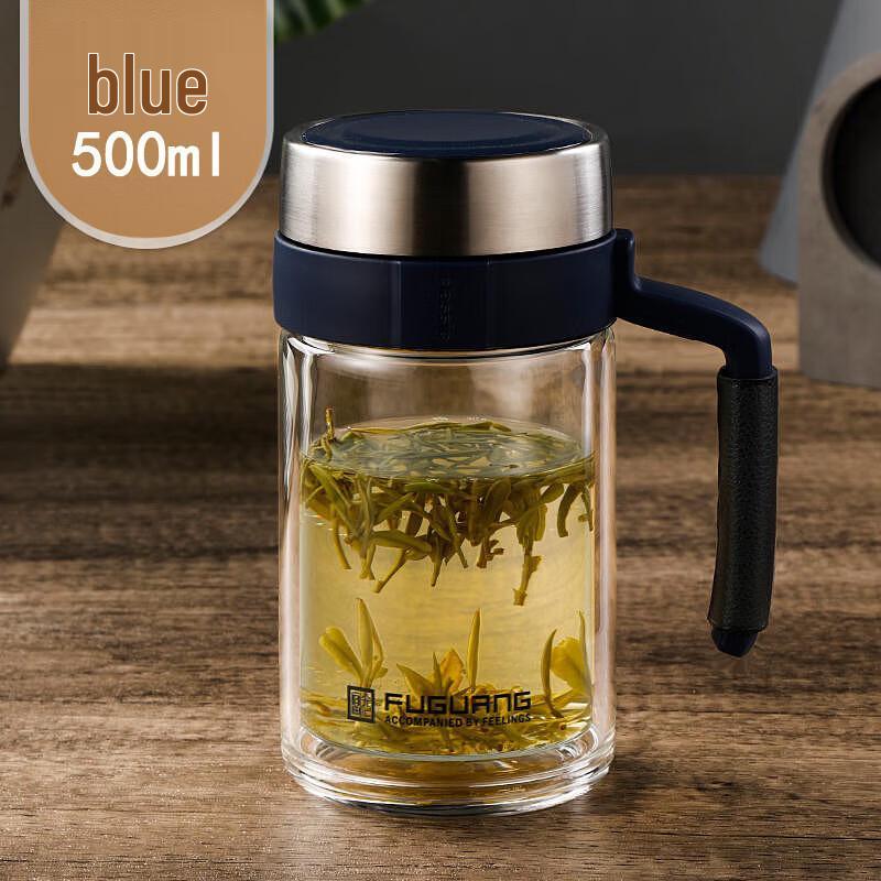 FUGUANG Double-Layer Glass Tea & Water Cup