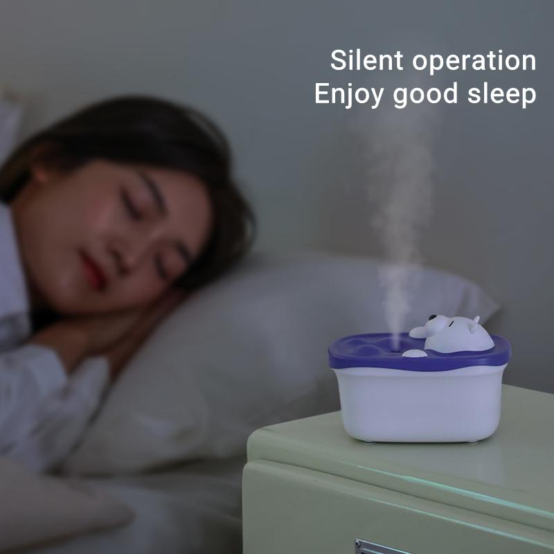 450ml Lovely Bath Bear Air Humidifier Usb Charging 2000mah Battery Powered Wireless Ultrasonic Cool Mist Maker Water Diffuser