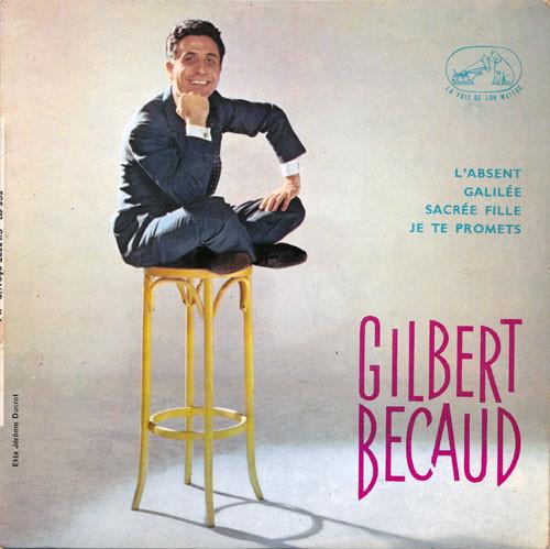 7inch Record GILBERT BECAUD Labsent 7EGF482 LA VOIX DE SON 1960 France Pop Used