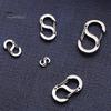 10Pcs Adjustment Buckle Stainless Steel Necklace Extender Connector Clasp Set Pendant Buckle Connector for DIY