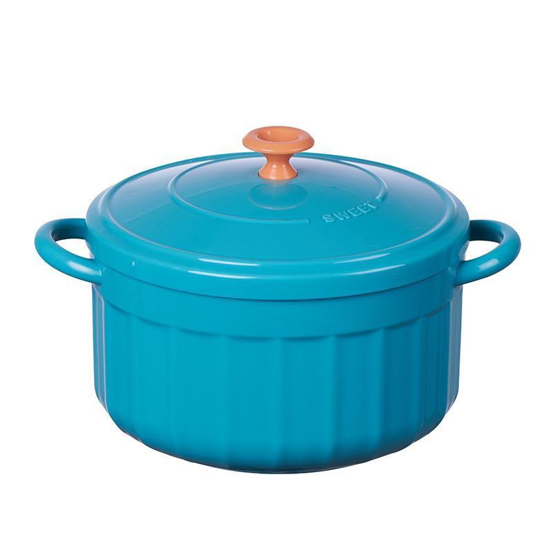 Nydelig solid rustfritt stål dobbel øre Instant nudelskål suppebolle med deksel Varmeisolasjon Husholdnings Bento Box