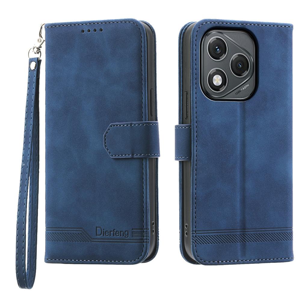 DIERFENG DF-03 For Honor 400 Lite 5G Case Lines Imprint Wallet Leather Phone Cover