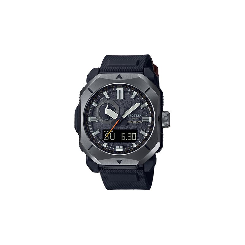 

Casio PRO TREK Series-Disc Dual Display Solar Outdoor Urban Forest Sports Solar Quartz Movement Resin Strap Japanese and Korean Watch PRW-6900Y-1PR чорний