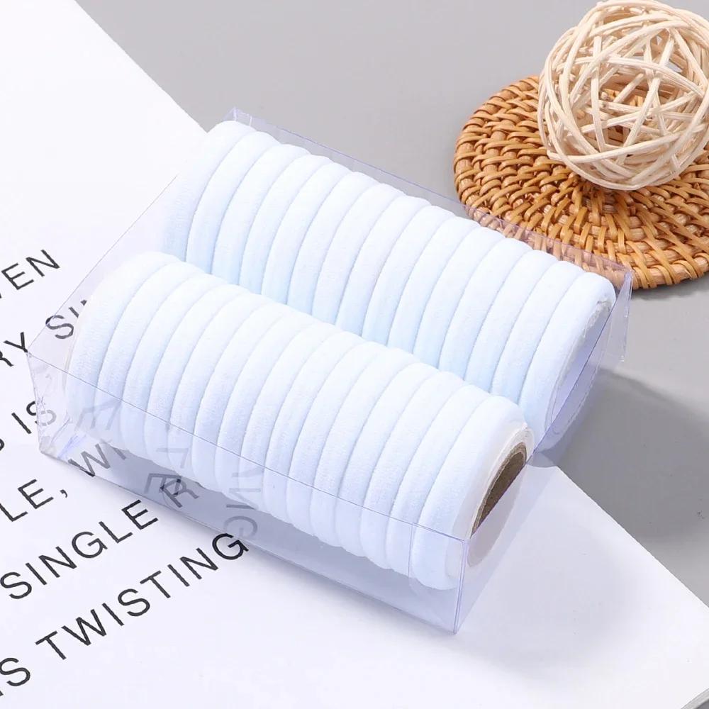 30Pcs/Set Women Elastic Hair Bands Girls Colorful Nylon Rubber Bands Headband Scrunchie Kids Ponytail Holder Hair Accessories