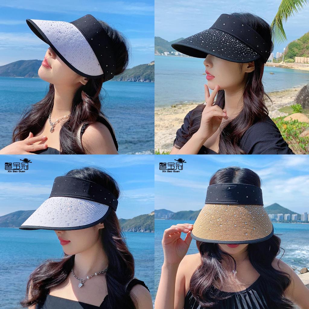 Summer Foldable Sun Hat With Breathable Straw And Stylish Design For Women
