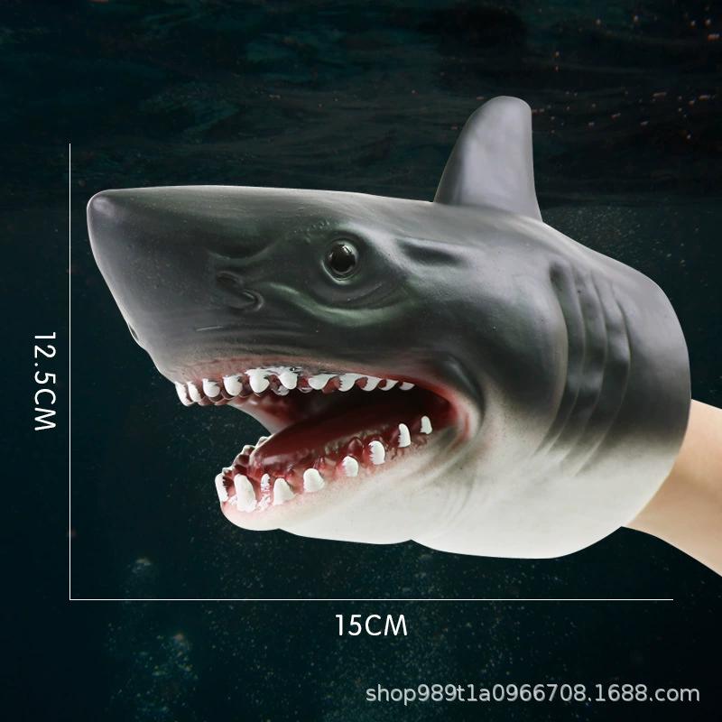 Dinosaur Puppet Realistic Dinosaur Head Hand Puppets Toy Flexible Rubber Hand Puppet Soft Dinosaur Toys For Kids