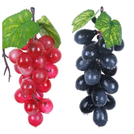 Artificial Grape Bunch Useful Not Wither Rubber Simulation Grape Bundle Faux Plant Simulation Grape Decor Simulation Grape Garden Decor
