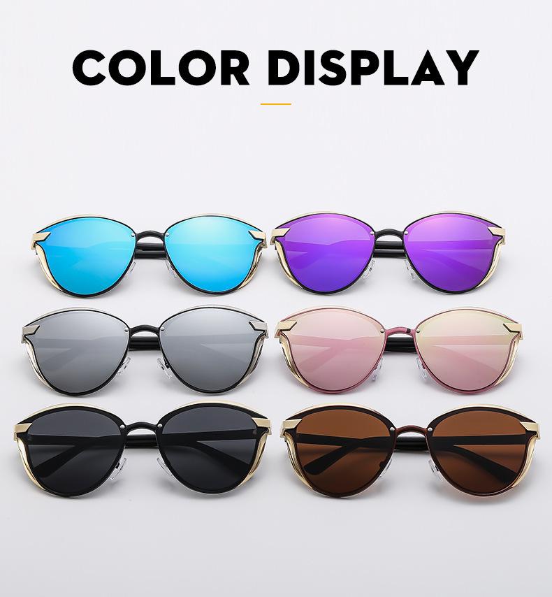 Round Anti-UV Colorful High-End Fashion Sunglasses