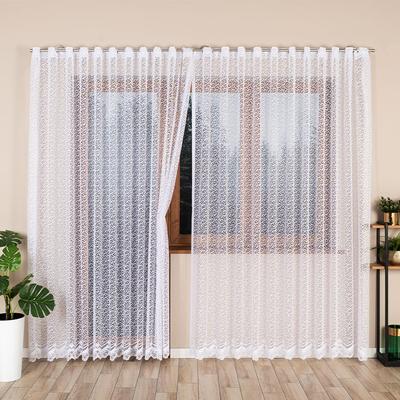 BOGUMIŁA - Ready-made Jacquard Curtain with a Straight Hem - 300x250 Cm - White