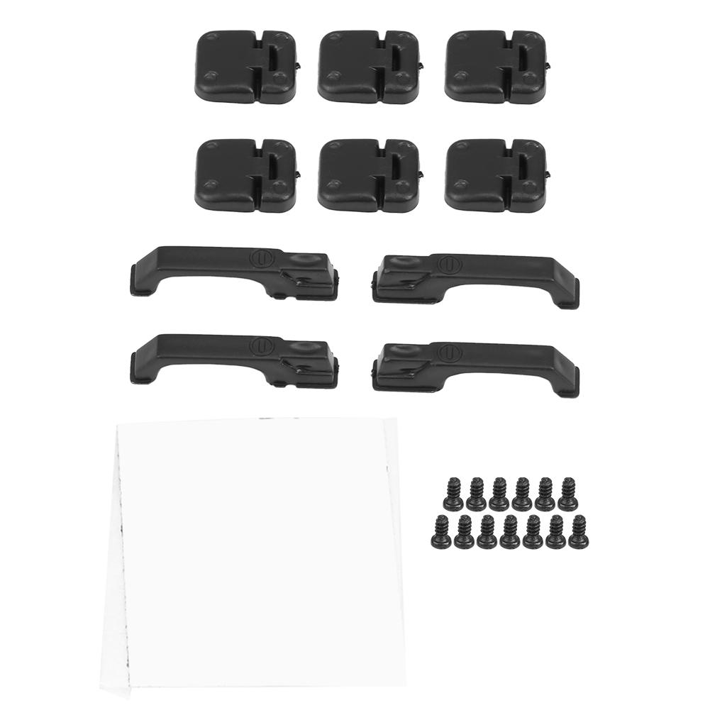 1set Plastic Car Door Hinges and Doors Handles for Traxxas TRX 4 1:10 RC Crawler