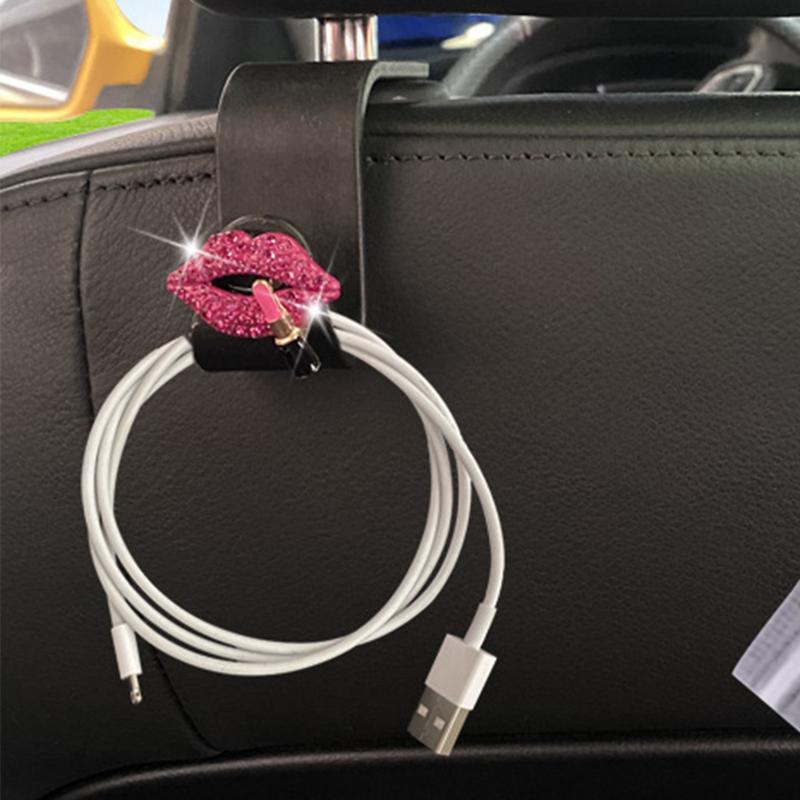 Bling Car Headrest Hook Rhinestone Car Purse Hangers Bling Purse Hook Hangers Auto Hooks Car Hangers Backseat Holder Car