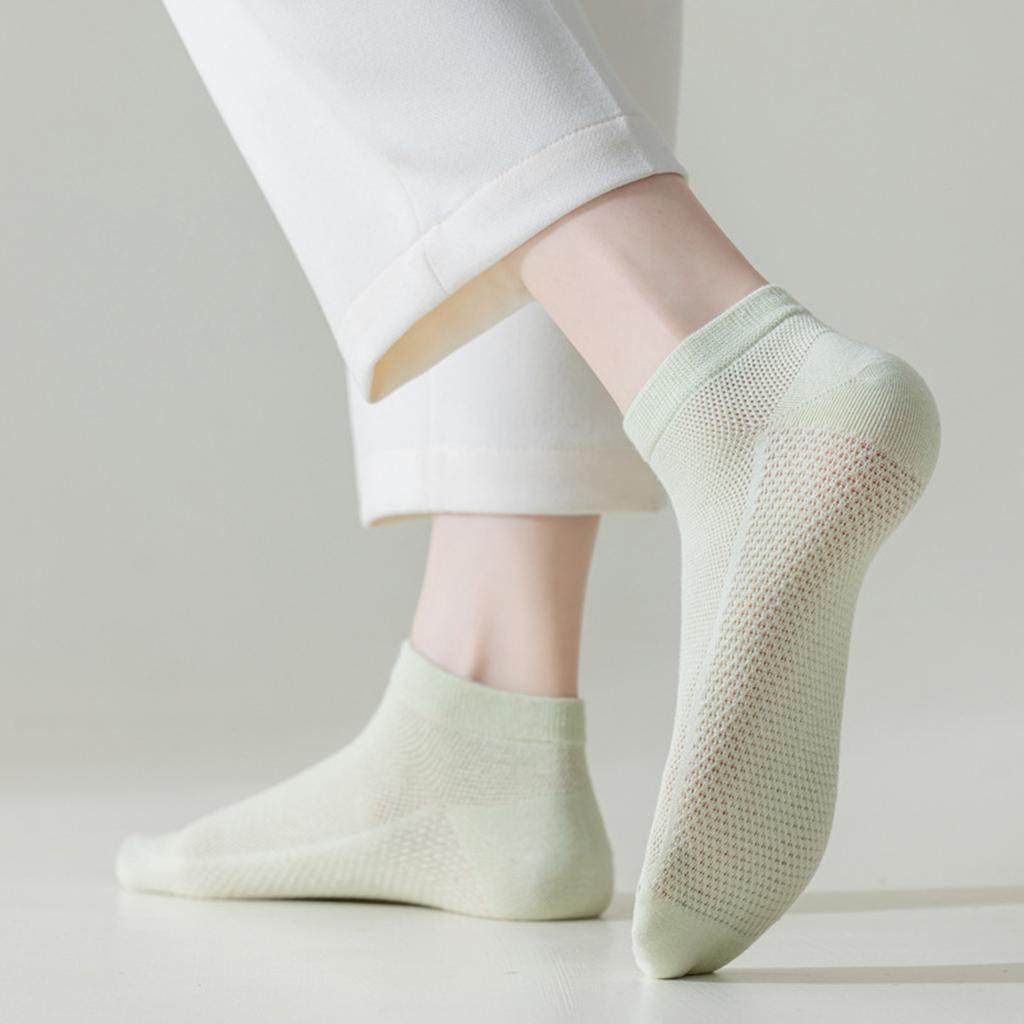 12 Pairs New Woman Cotton Socks Short Thin Mesh Breathable Sock Short Low Cut Colorful Summer Girl Sock