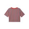 Jordan Paris Saint-Germain Striped Print Short Sleeve T-Shirt Women Tops Red DM4999-090