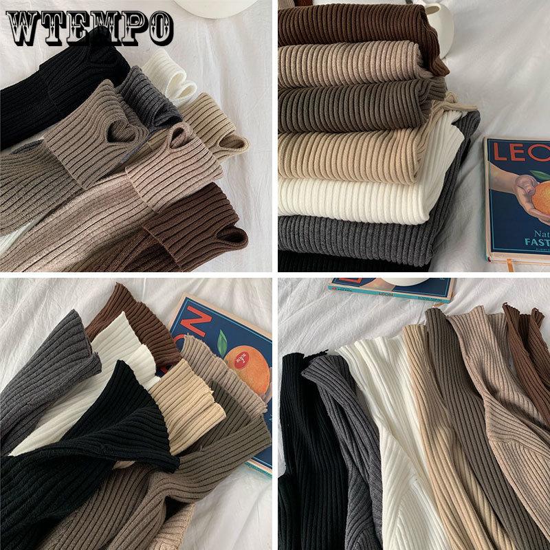 Open Finger Sweater Women's Turtleneck Skinny Jumper Winter Long Sleeve Thermal Pullover Soft Knit Top Versatile Fashion Pull