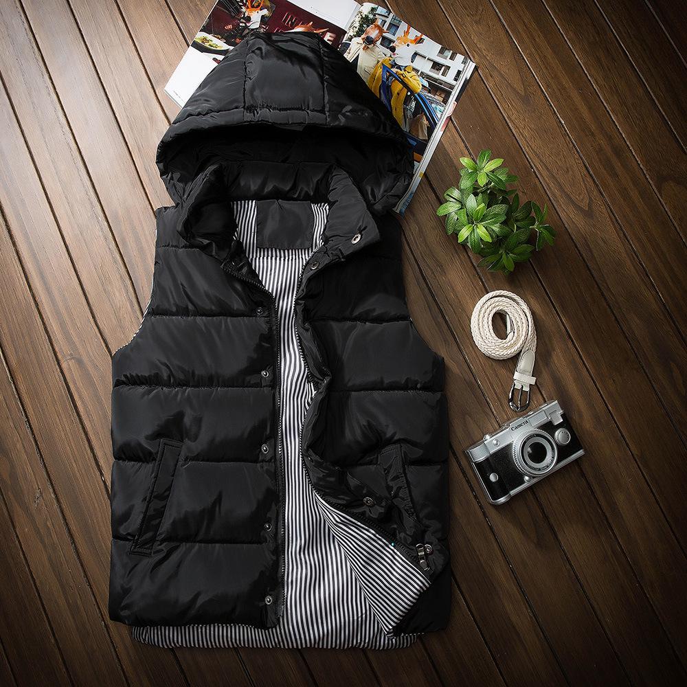 2025 Unisex Bawełniana Kamizelka z Kapturem na Jesień i Zimę