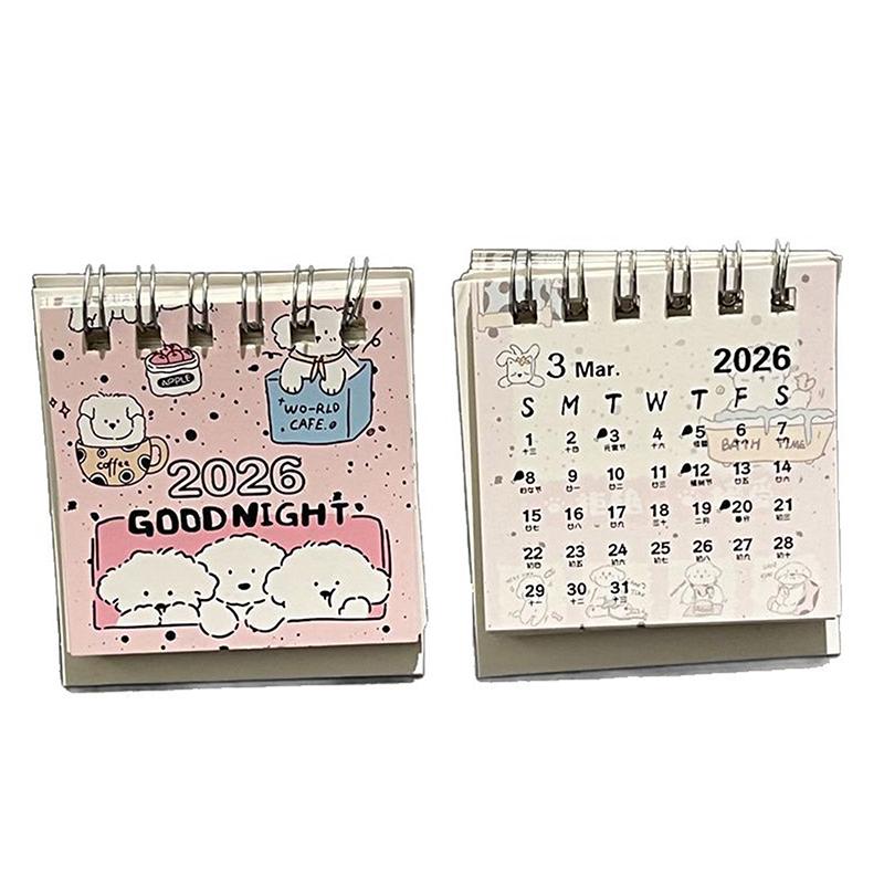 2026 Desk Calendar Yearly Monthly Daily Planner Cute Coil Calendar Yearly Schedule Organizer To Do List Home Office Supplies