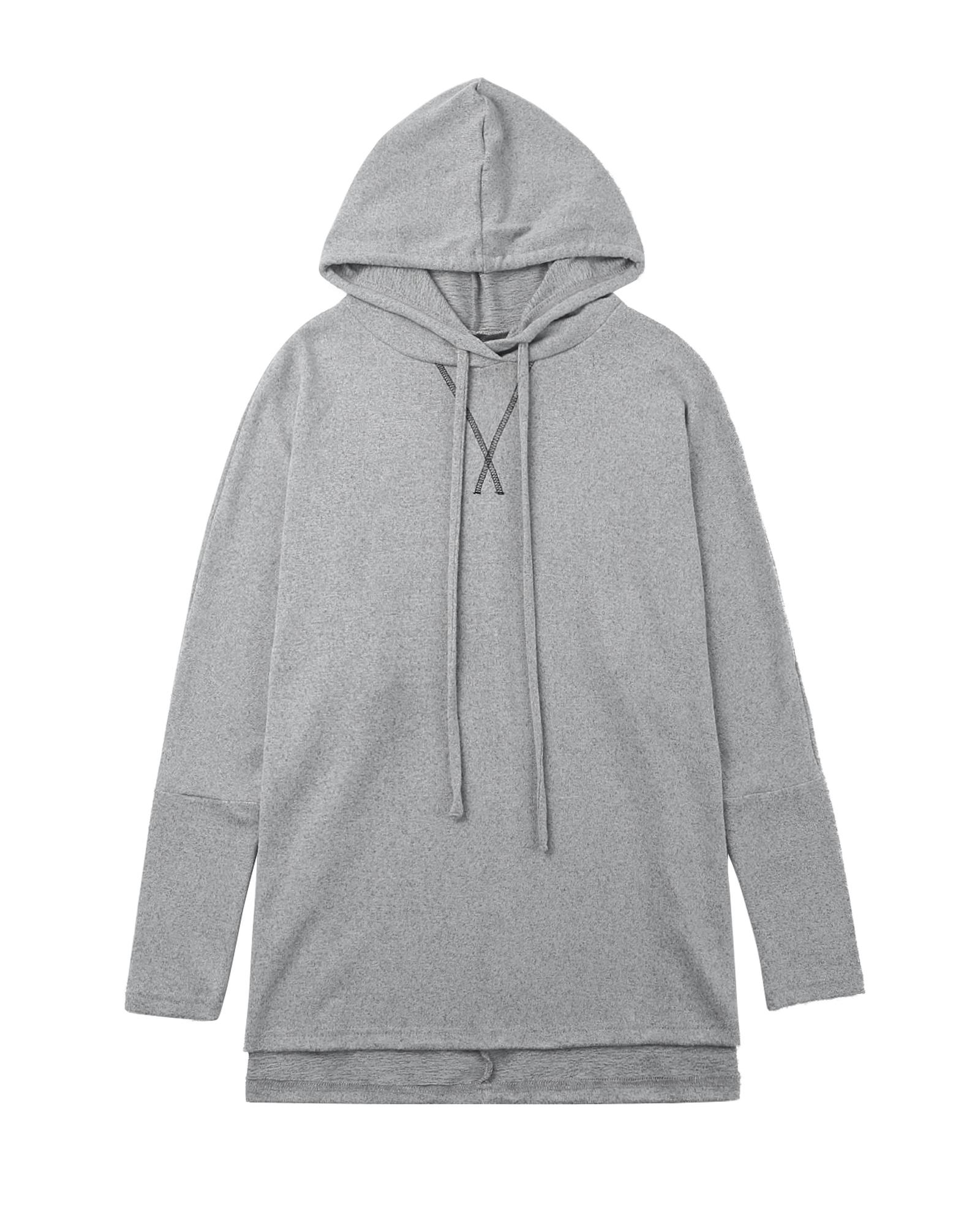 

Azura Exchange Relaxed Drawstring Hooded Sweater S сірий колір