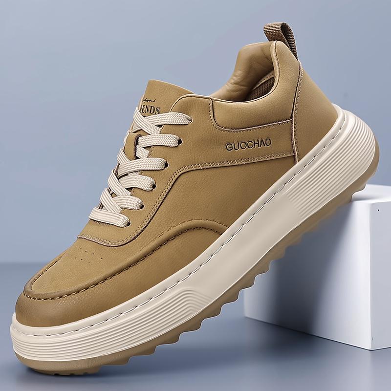 

Fashion 2025 New Breathable Outdoor Shoes Leather Fashion Driving Shoes Men All-match Mens Lace-Up Shoes Outdoor Male Comfortable Flats 44 хаки