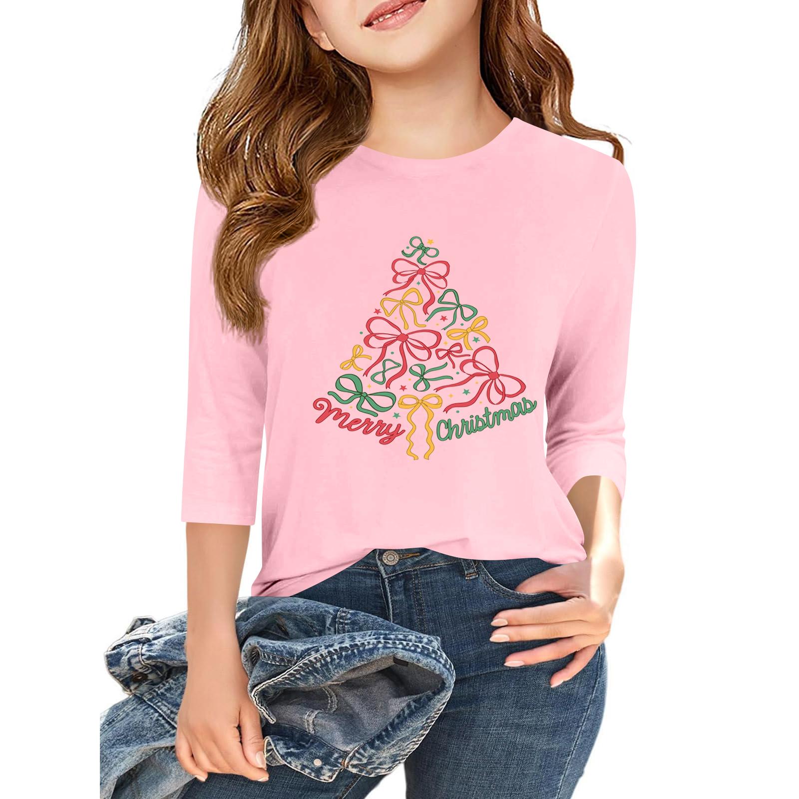 

Детская повседневная футболка с круглым вырезом и принтом «День независимости» с рукавом 3/4 150 розовый