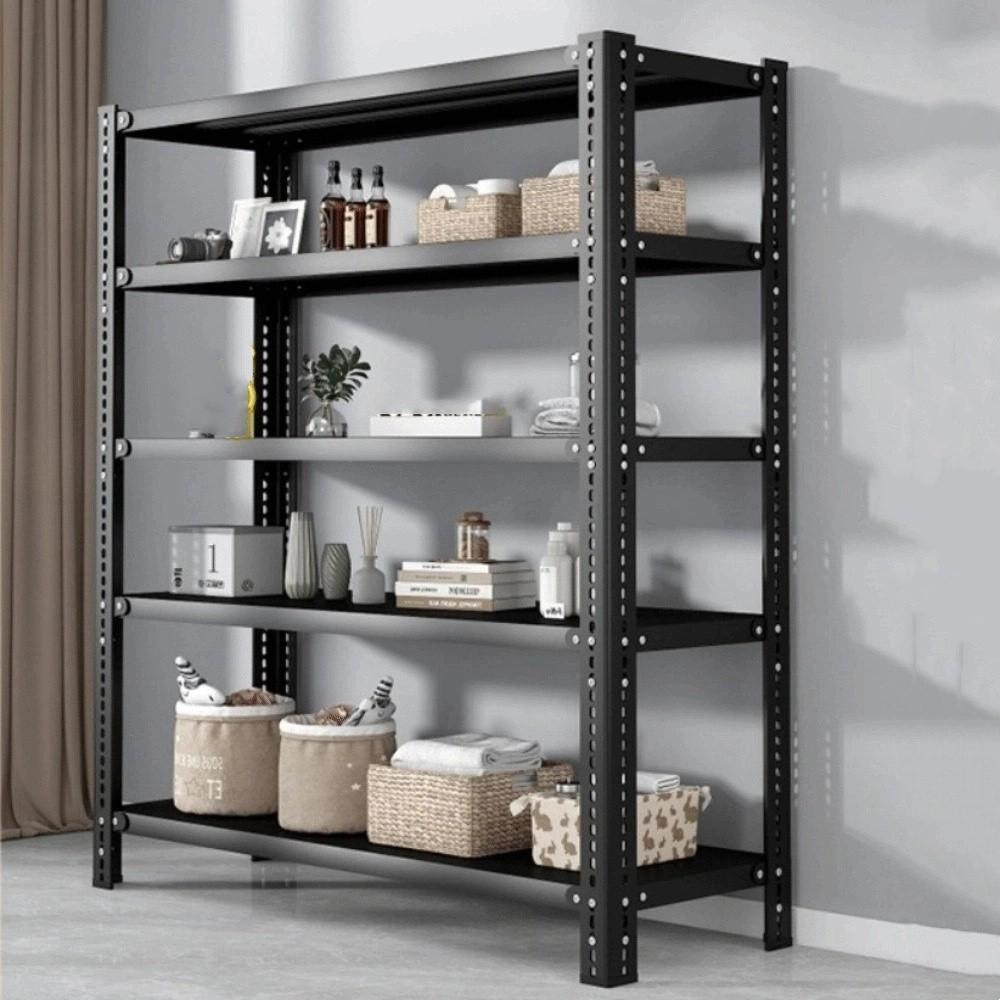 Multi-Layer Metal Rack Shelf Strong Load-Bearing Quick Installation Heavy Duty Shelving Steel Construction Storage Shelves
